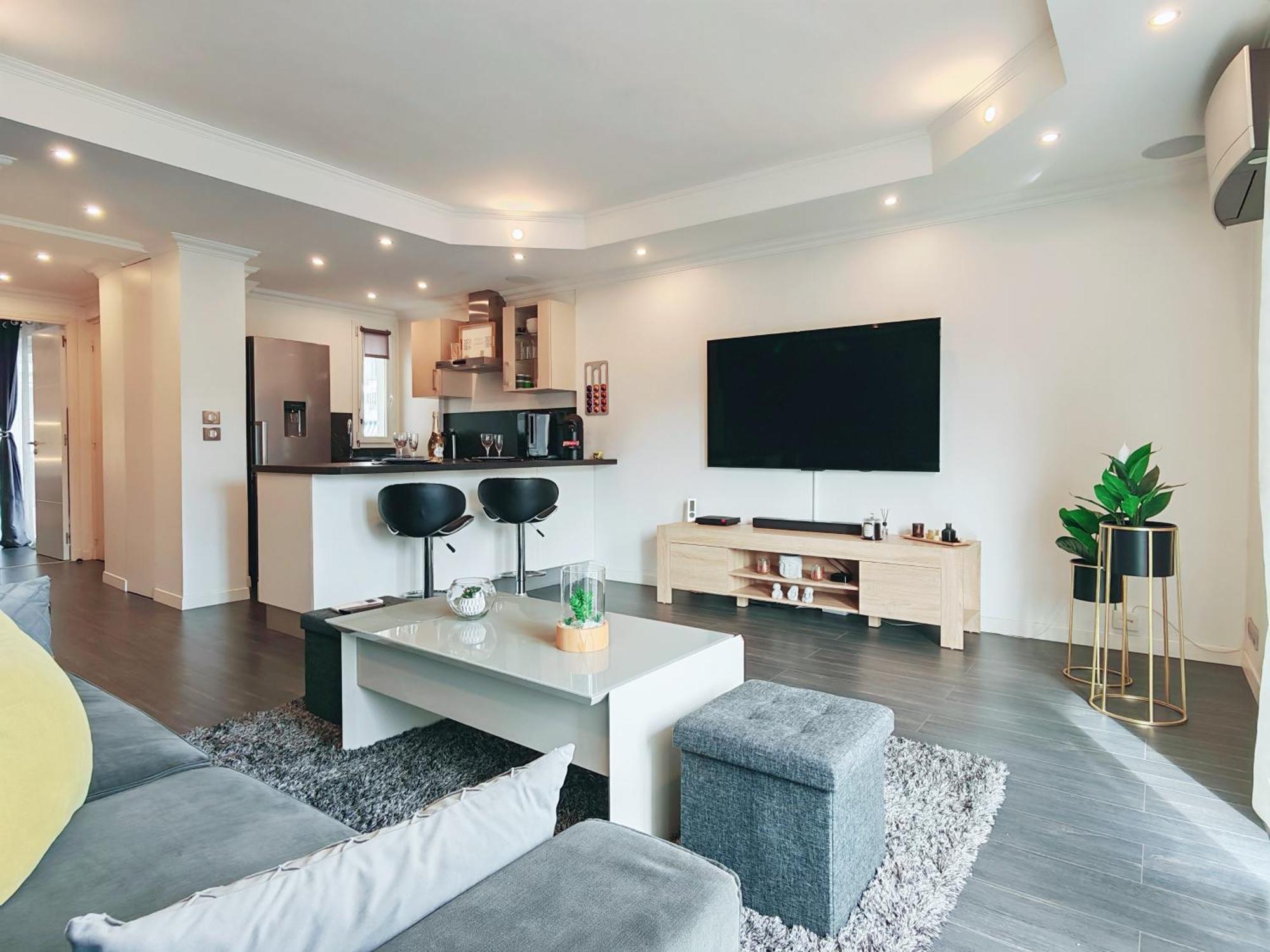 Magnifique Appartement Le Cannet,Cannes, Parking, Wifi Exteriör bild